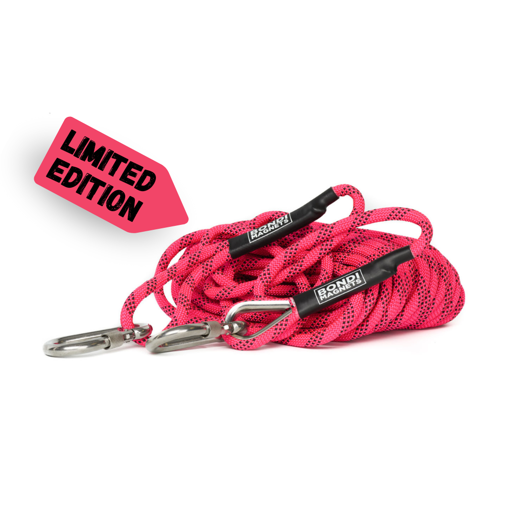 Bondi Pink Rope (Heavy Duty, 10mm, 20m/65ft. long) – Bondi Magnets ...