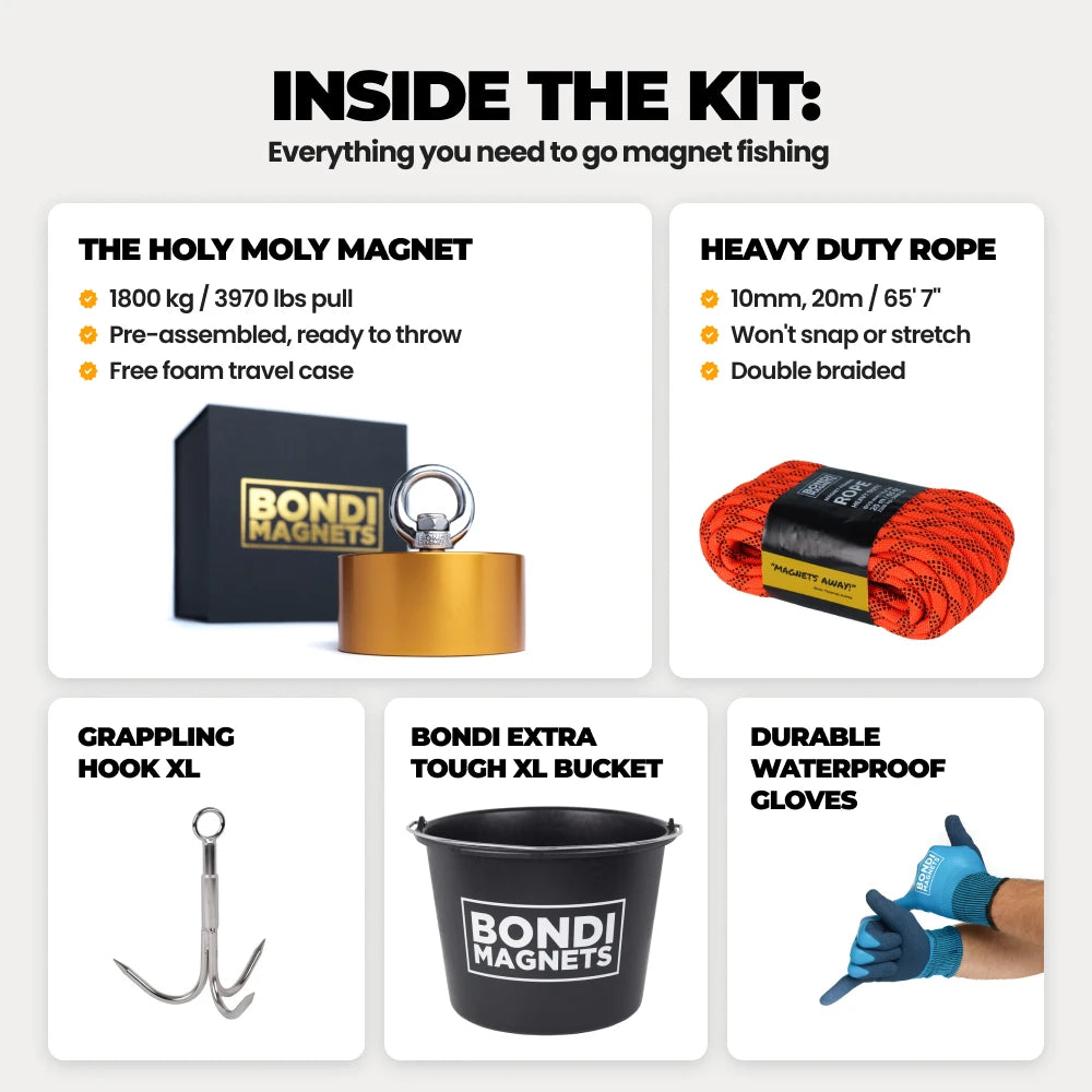 contents of bondi magnets holy moly kit